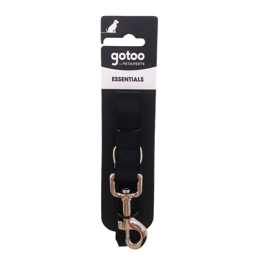 Correa negra con argolla para portabolsas para perros, , large image number null