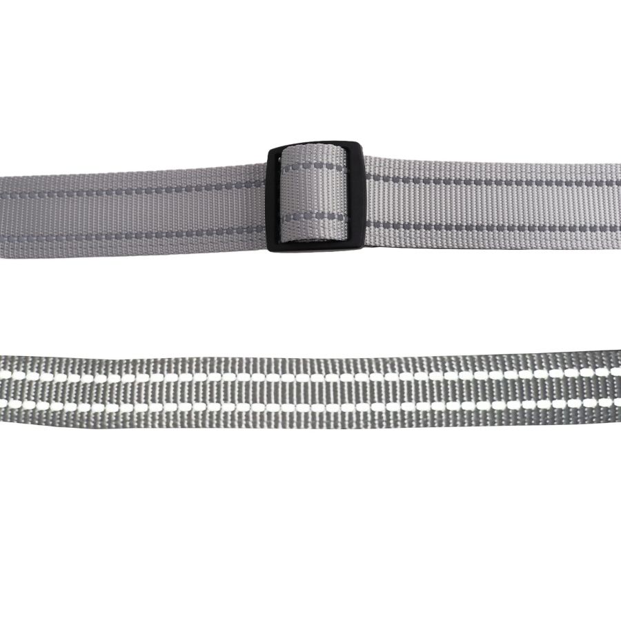 Collar gris reflectante con acolchado ajustable para perros, , large image number null