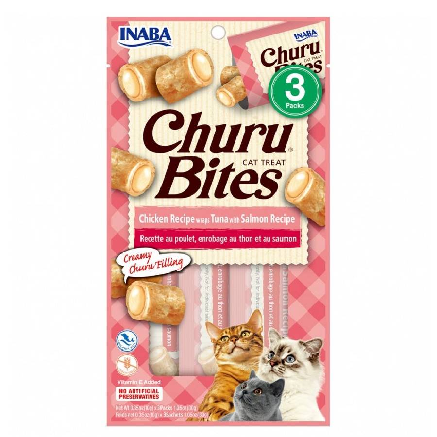 Churu Bites Chicken Recipe Wraps Tuna W Salmon 30 Gr, , large image number null