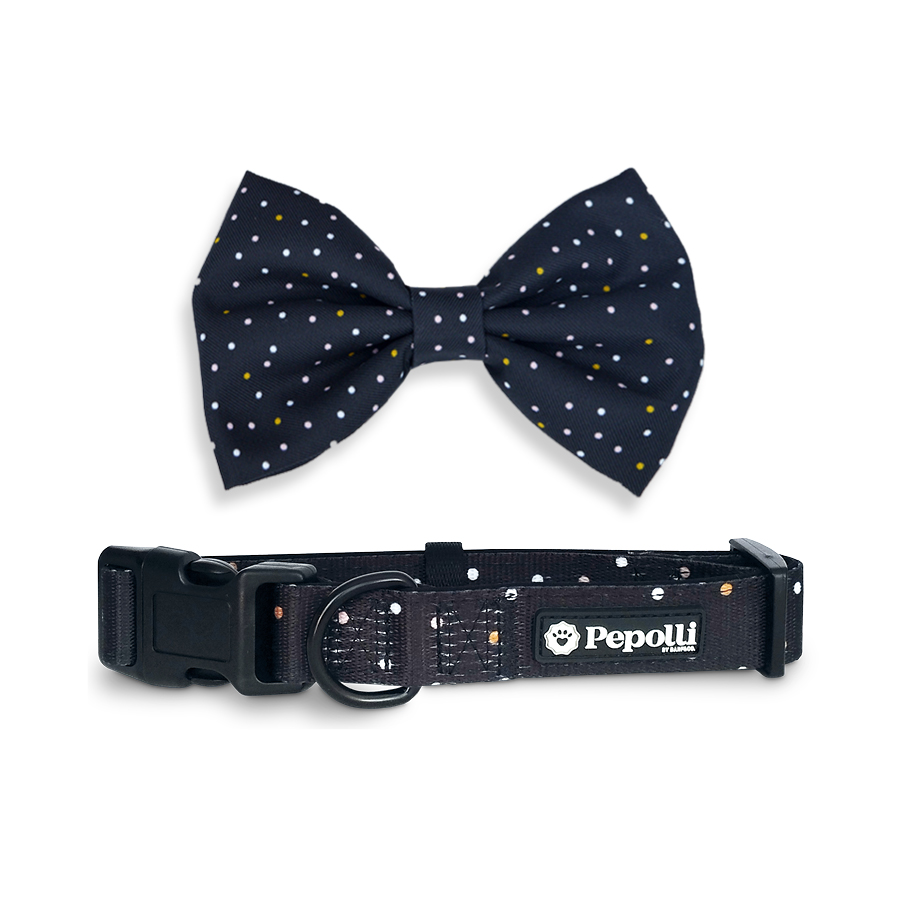 Pepolli set corbatín y collar - Talla M Galaxy