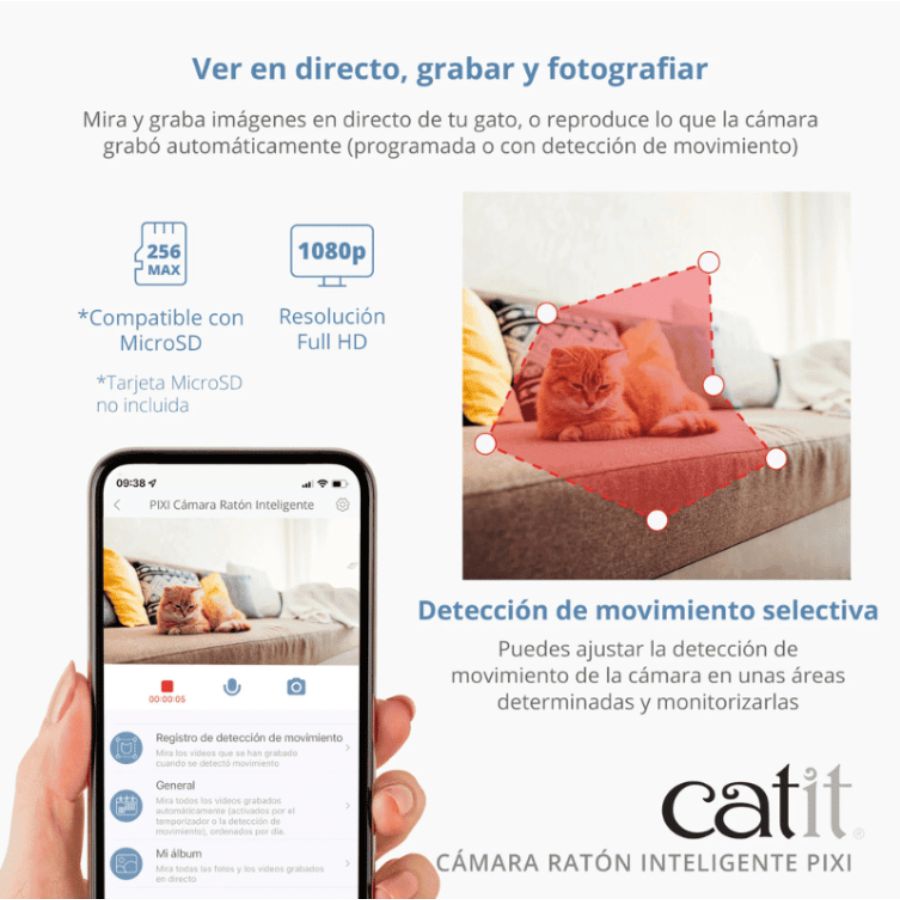 Catit pixi c&aacute;mara inteligente de vigilancia para mascotas, , large image number null