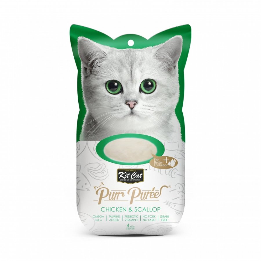 Kit-cat purr puree chicken & scallop 60 GR, , large image number null