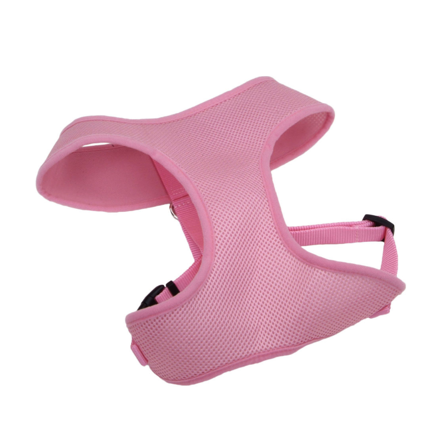 Arnés acolchado ajustable para perros color rosa brillante, , large image number null