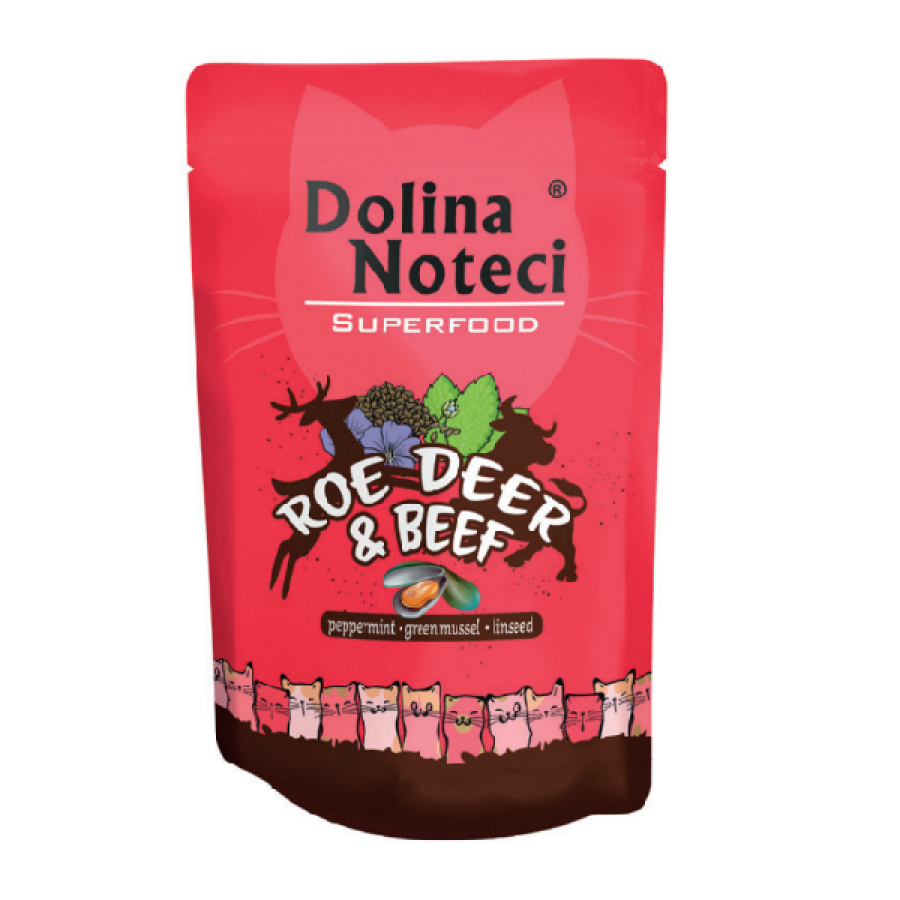 Dolina superfood pouch de gato de corzo y vacuno de 85 GR