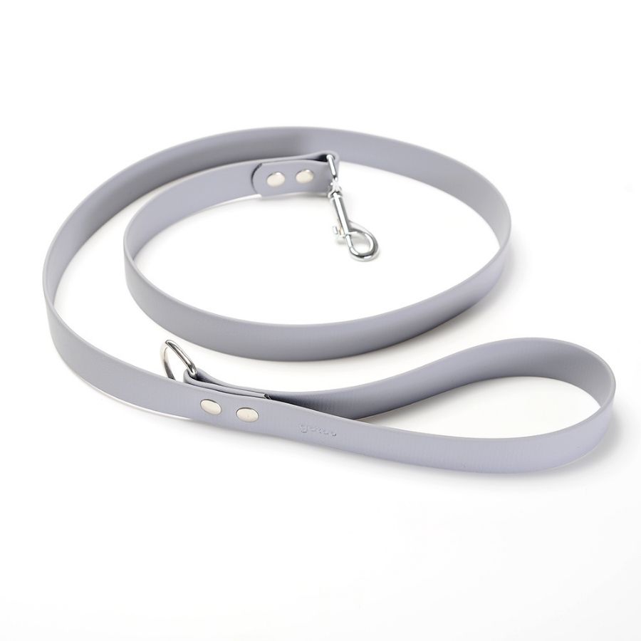 Correa gris impermeable con anilla portabolsas para perros, , large image number null