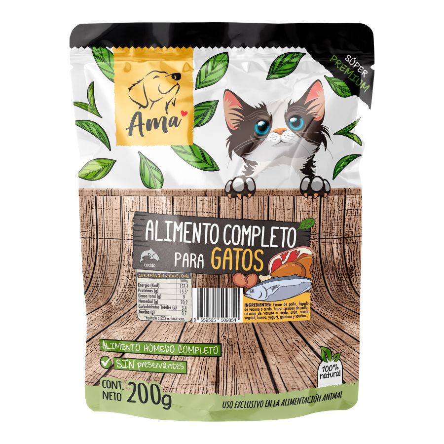 Alimento natural sachet gato 200GR