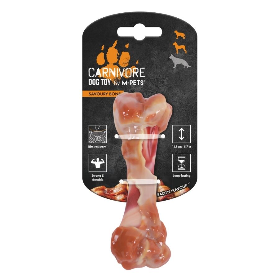 Juguete para perros carnivore hueso salado - sabor tocino