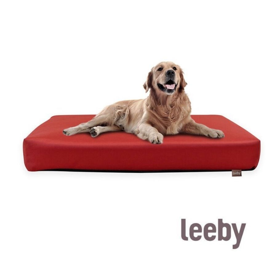 Leeby Cojín Impermeable Anti Pelos Rojo para perros, , large image number null