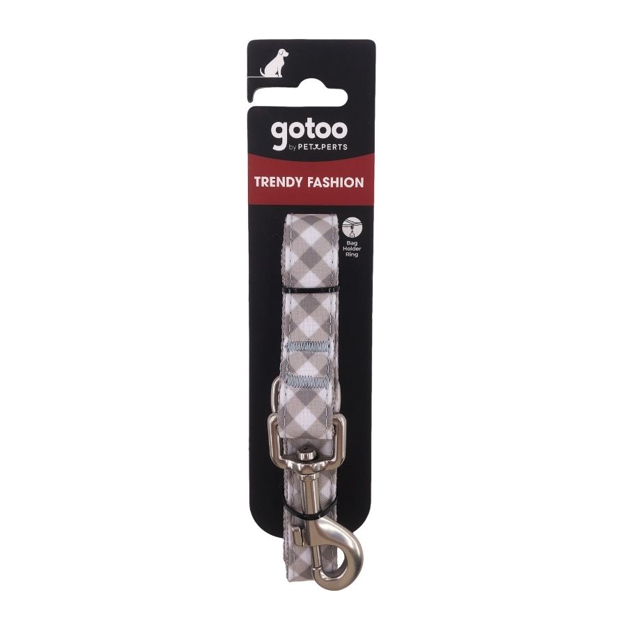 Correa Trendy Vichy con anilla portabolsas para perros, , large image number null