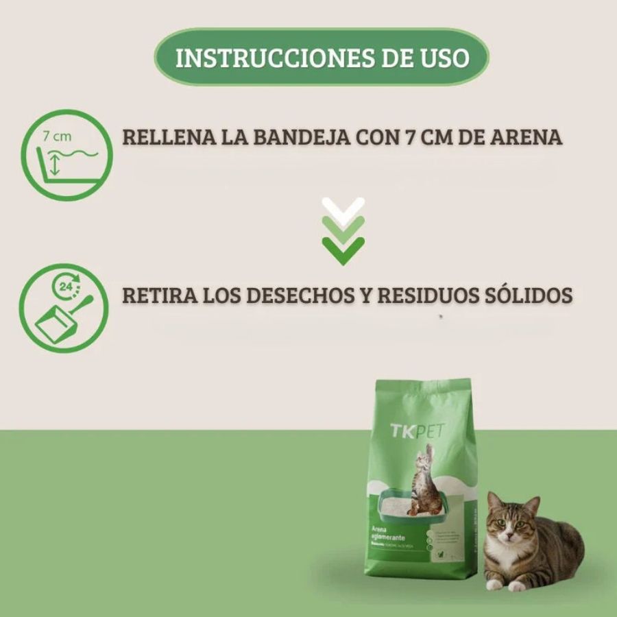 Arena para gatos aglomerante bentonita aloe 10KG, , large image number null