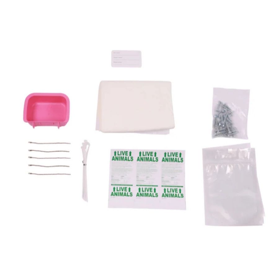 Kit de viaje para transportador de mascotas con comedero rosa y accesorios, , large image number null