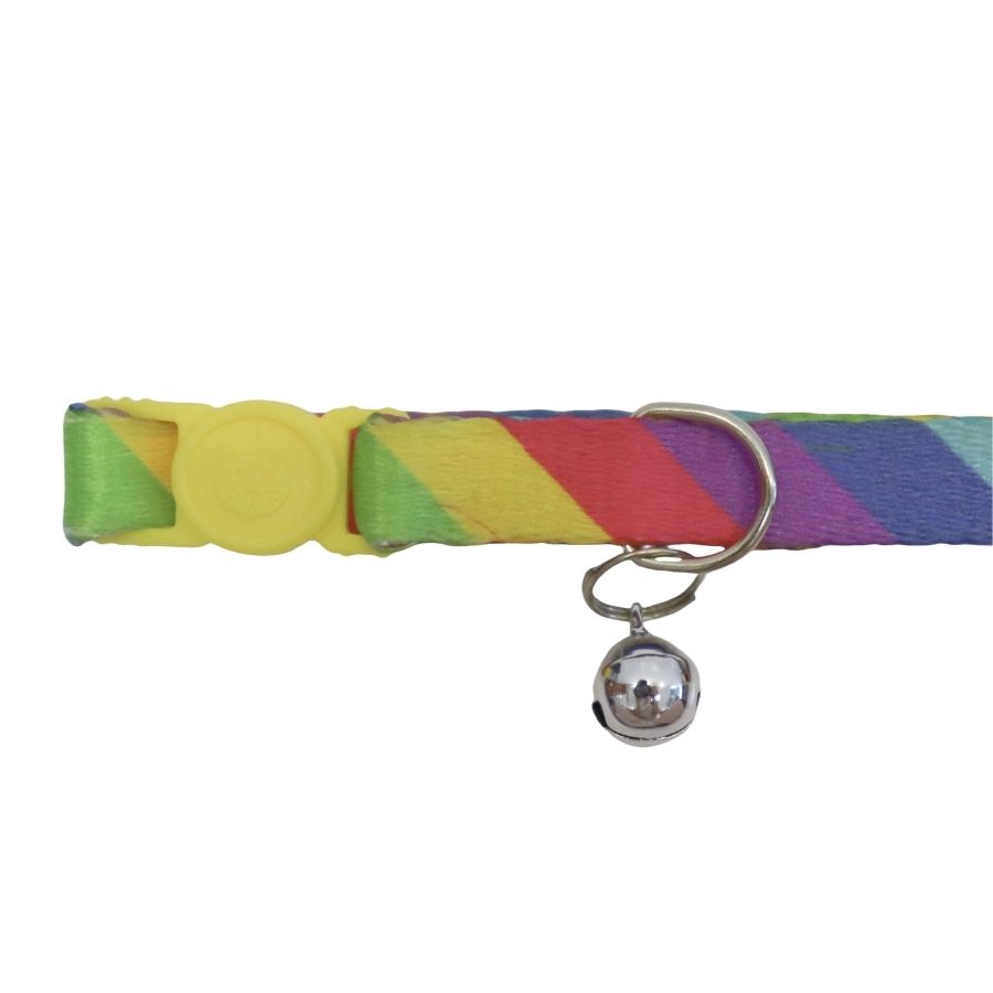 Collar multicolor con cascabel para gatos, , large image number null