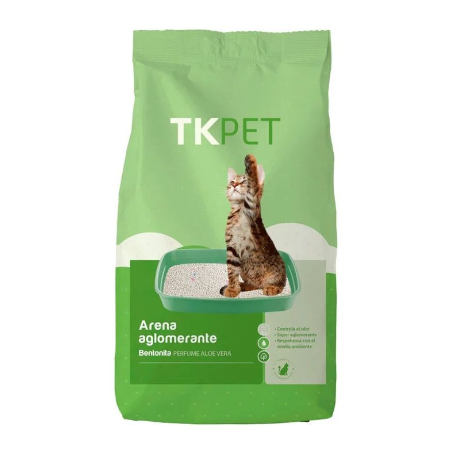 Arena para gatos aglomerante bentonita aloe 10KG
