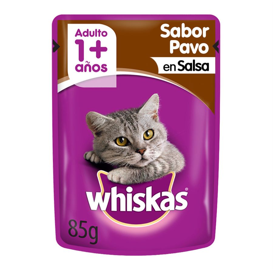 Pouch whiskas para gatos sabor pavo 85 GR, , large image number null