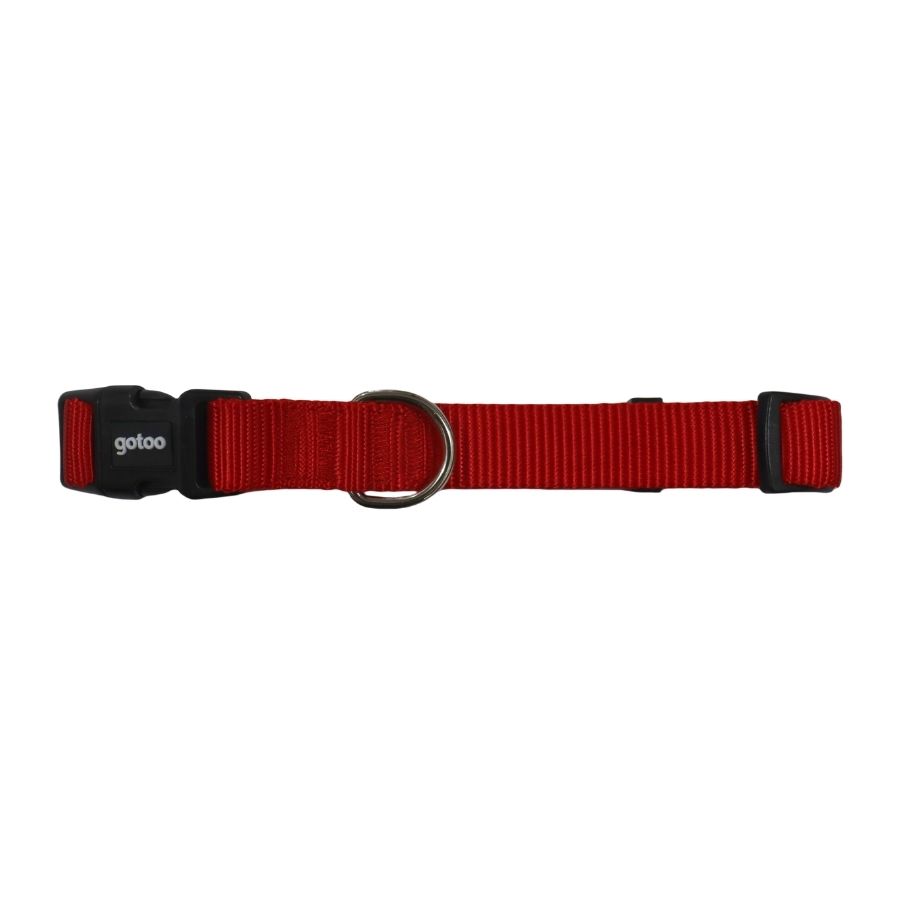 Gotoo collar básico rojo para perro Talla XS, , large image number null