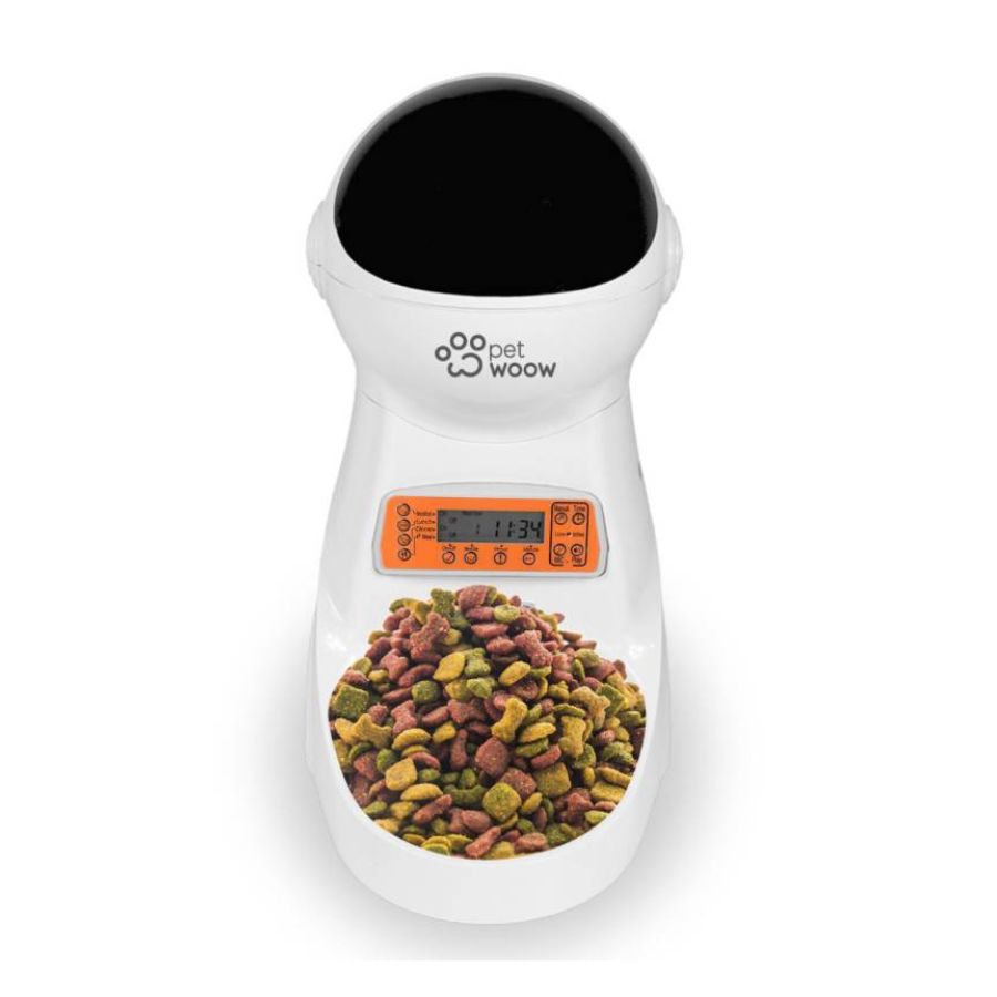 Pet woow dispensador de alimento y comedero para mascota con parlante, , large image number null