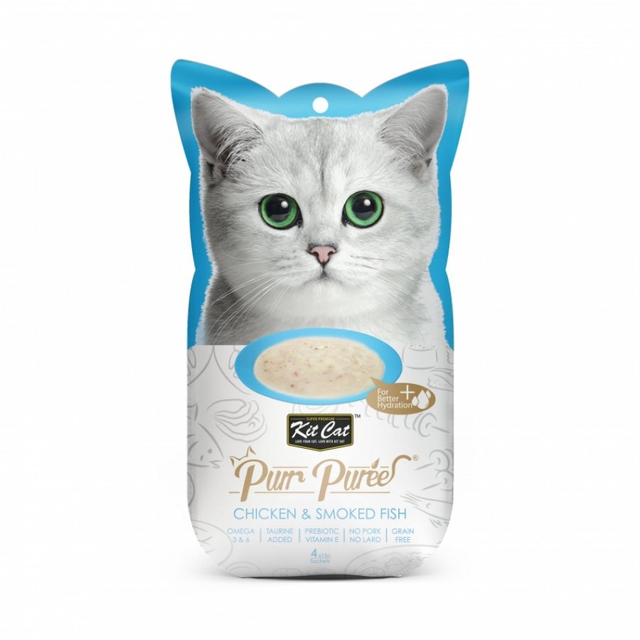 Kit-cat purr puree chicken & smoked fish 60 GR, , large image number null