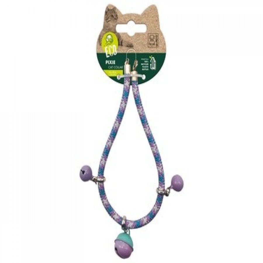 Collar pixie gato eco morado