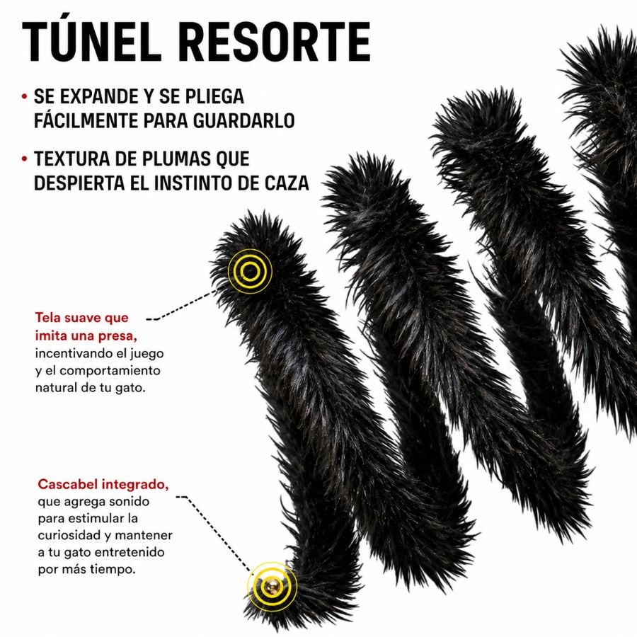 Playology juguete interactivo t&uacute;nel suave para gato, , large image number null