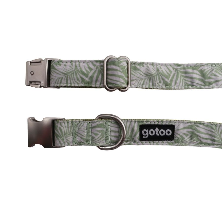 Collar con estampado de hojas ajustable para perros, , large image number null