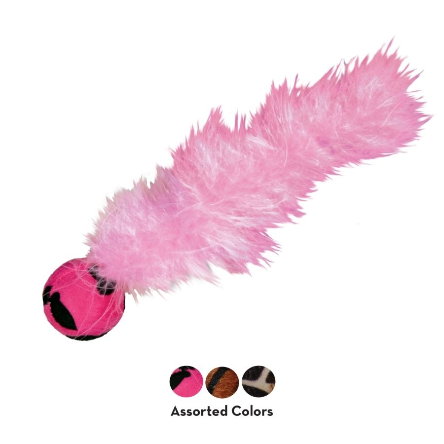 Juguete de plumas rosa para gatos, , large image number null