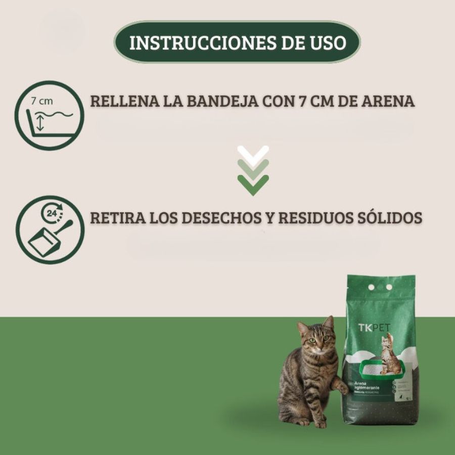 Arena para gatos aglomerante bentonita pino 10KG, , large image number null