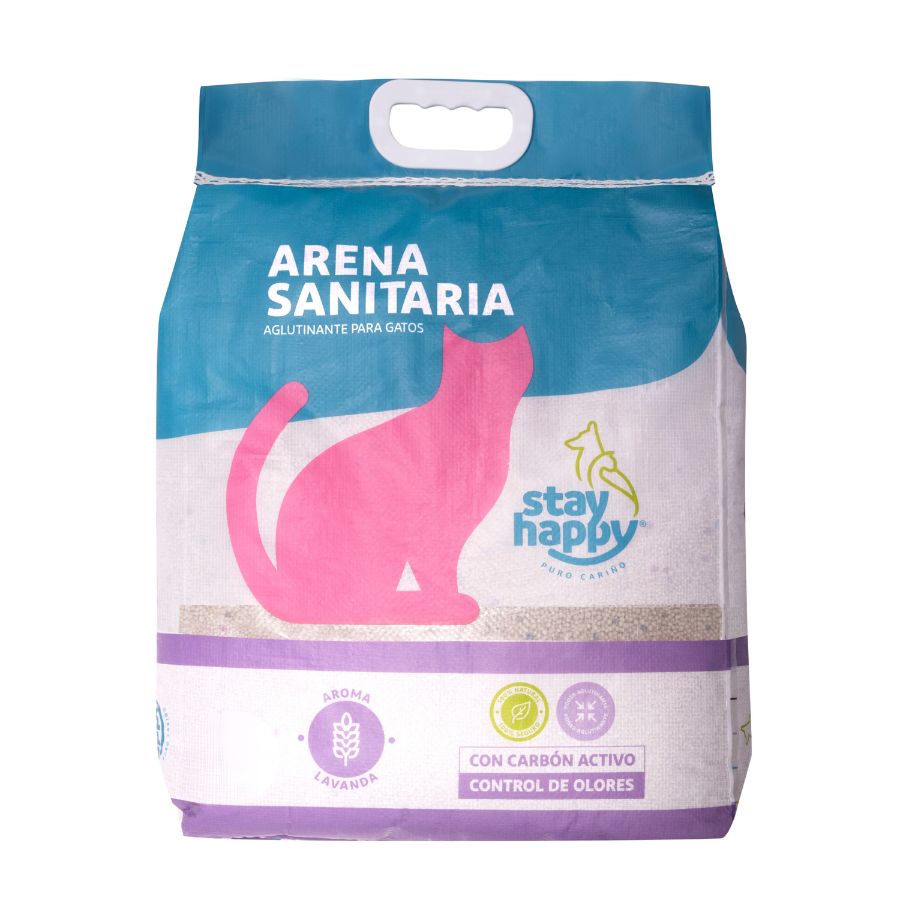 Arena sanitaria aglutinante lavanda stay happy
