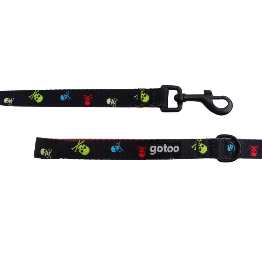 Correa con dise&ntilde;o de calaveras para perros talla M, , large image number null