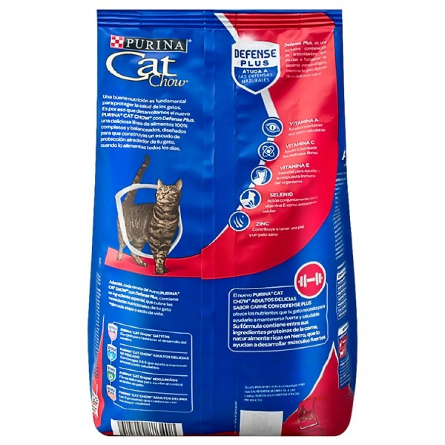 Cat Chow Adulto sabor Carne alimento para gatos, , large image number null
