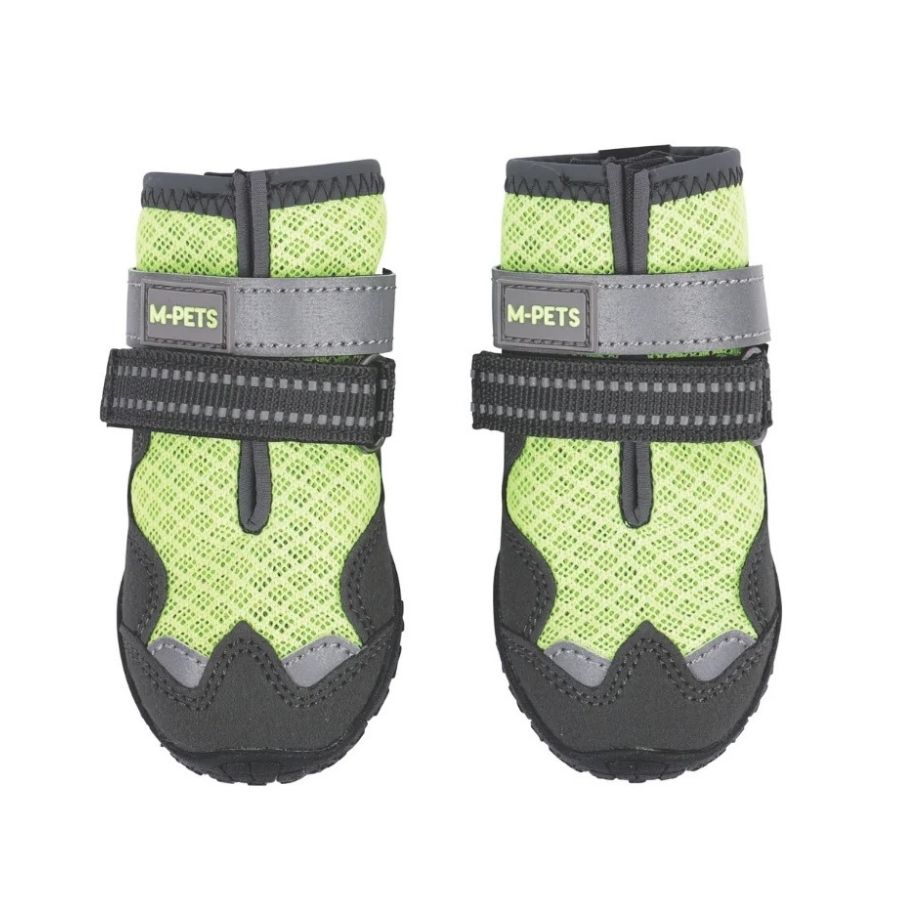 Mpets Zapatos de senderismo para perros color verde