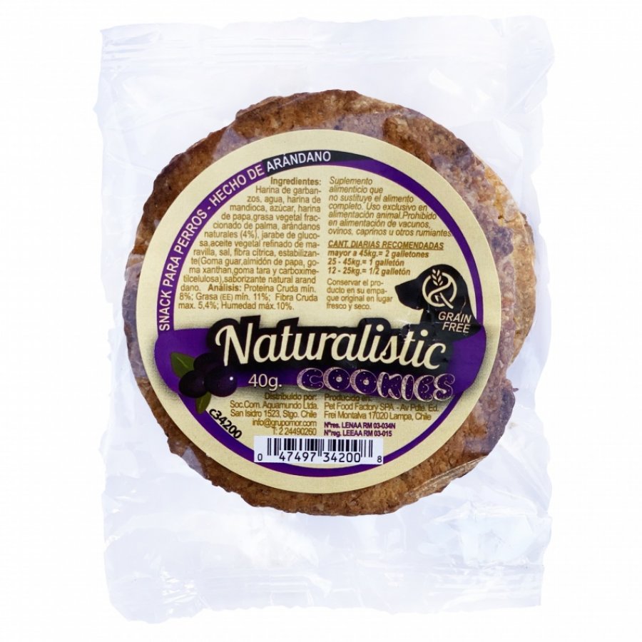 Naturalistic Galleton libre de granos arándano snack para perros 40GR, , large image number null