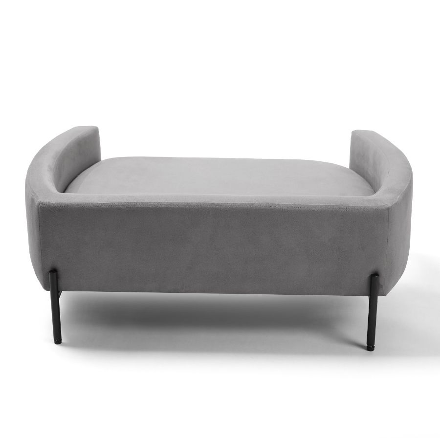Leeby dog deluxe grey suede sofa, , large image number null