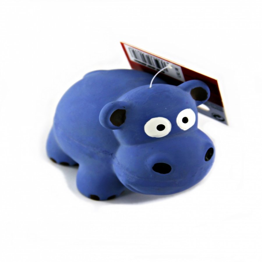 Mini juguete con forma de hipopótamo azul