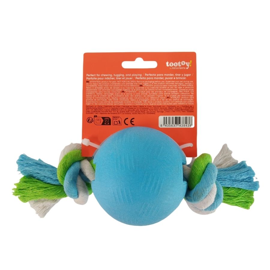 Tootoy! juguete cuerda con pelota masticable para perro, , large image number null