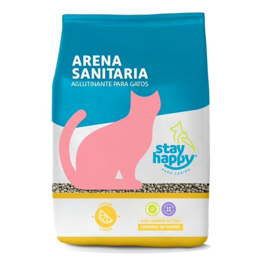 Arena sanitaria aglutinante limón stay happy