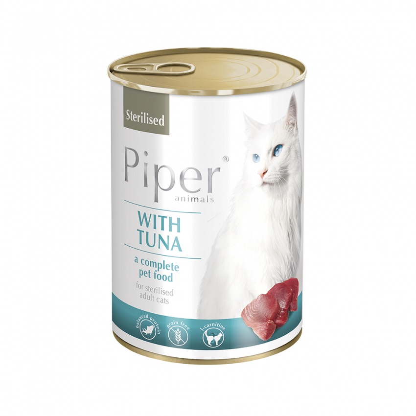 Piper Lata De Atún alimento húmedo para gatos 400Gr, , large image number null