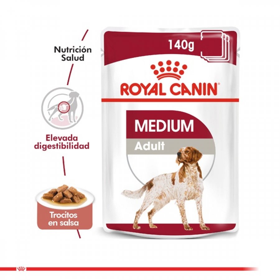 Royal Canin Adulto Medium alimento húmedo para perros 140Gr, , large image number null