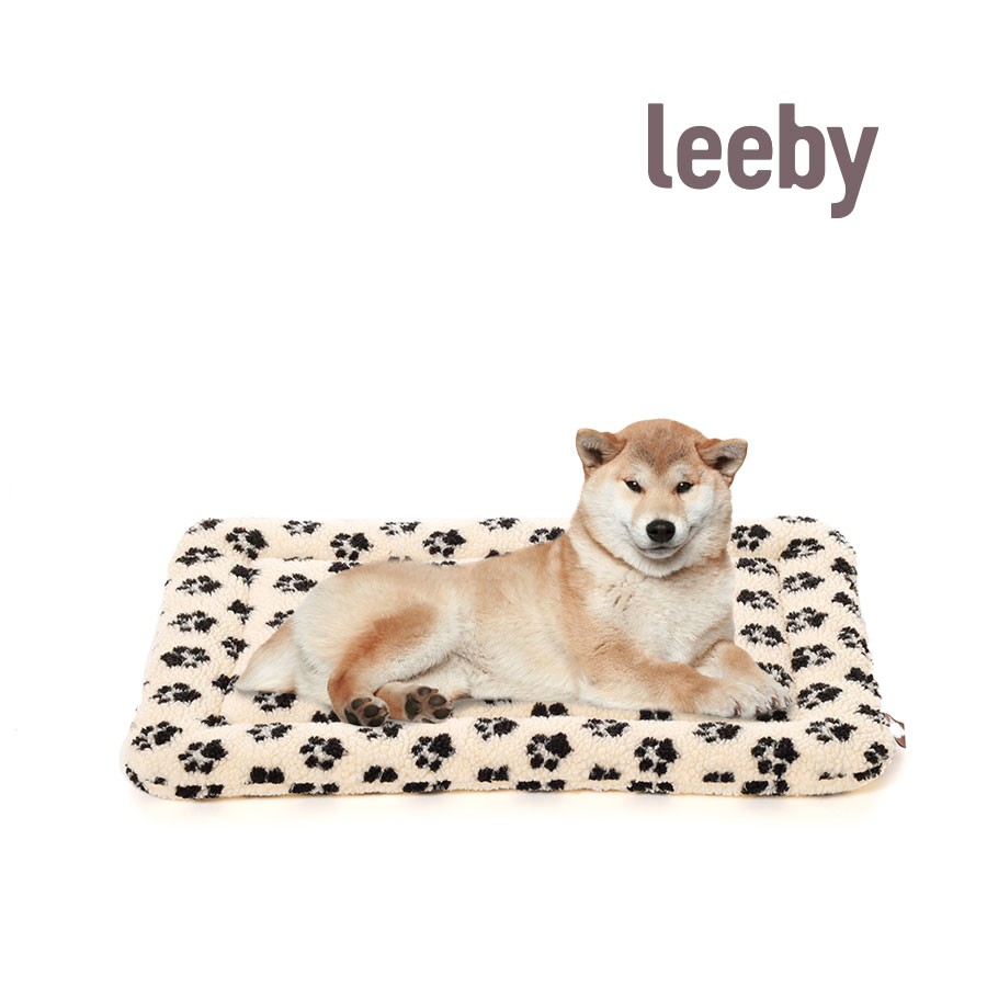 Leeby colchoneta estampada para perros con diseño de huellas, , large image number null