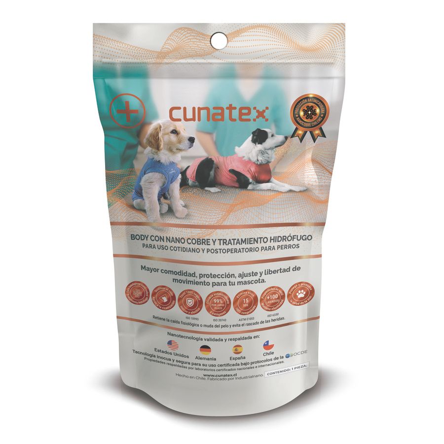 Body rojo con nano cobre para perros, , large image number null