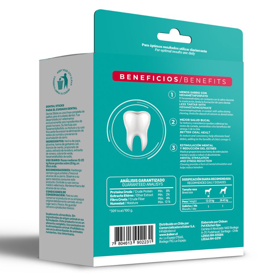 Stick dental plus para perros 28und sabor carne, , large image number null
