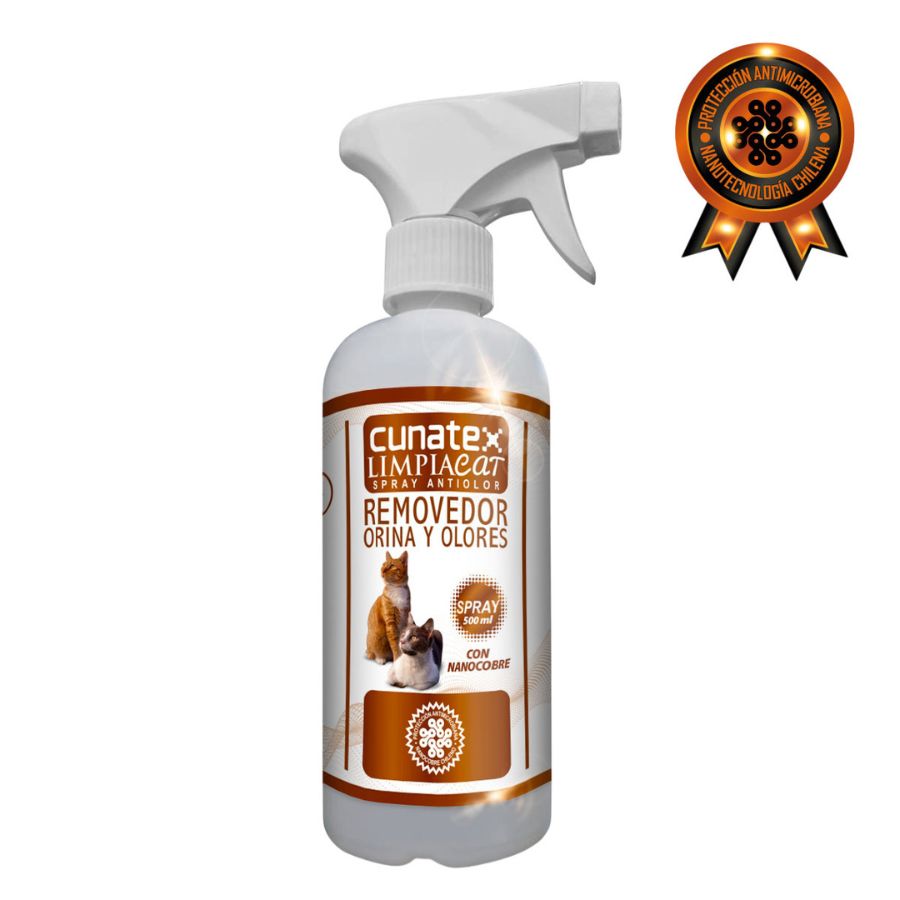 Removedor De Olores Y Orina Antimicrobiano Con Nano Cobre Para Gatos