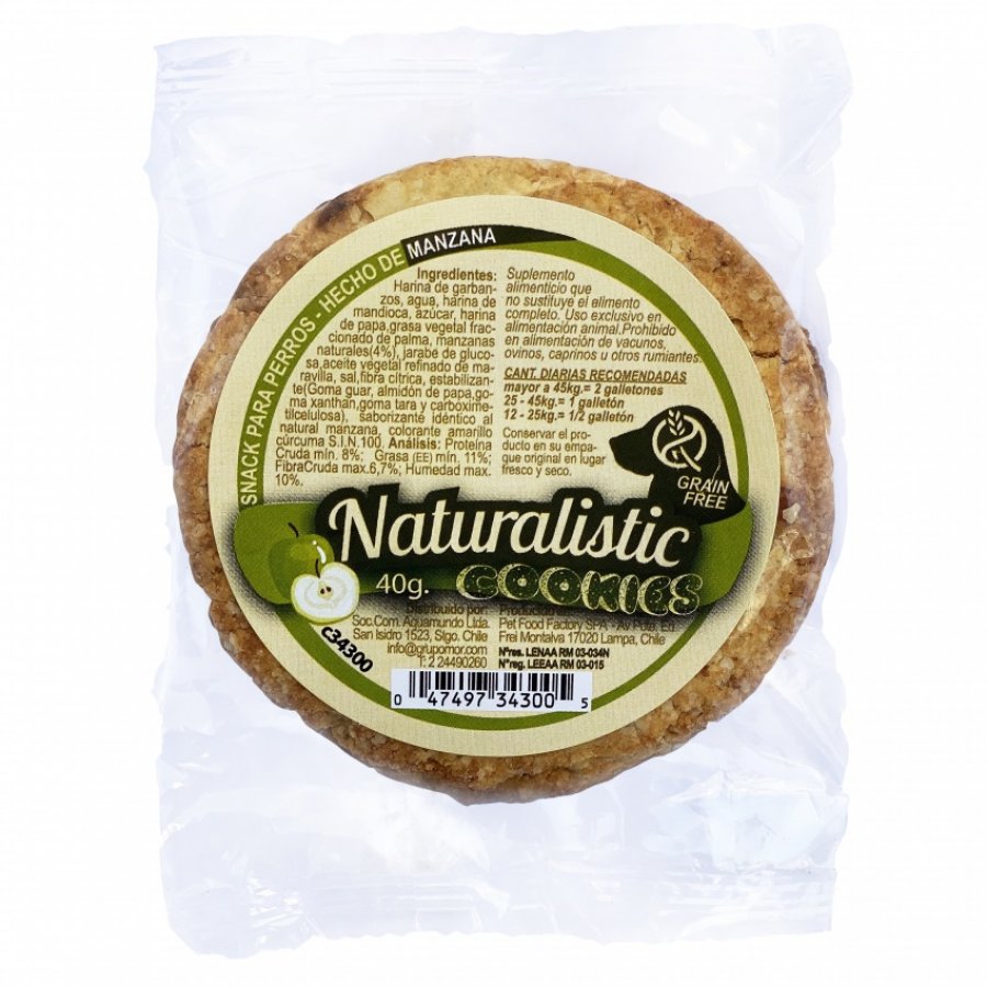 Naturalistic Galleton libre de granos manzana snack para perros 40GR, , large image number null