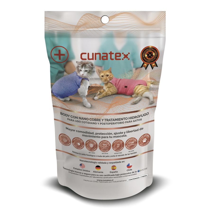 Body azul con nano cobre para gatos, , large image number null