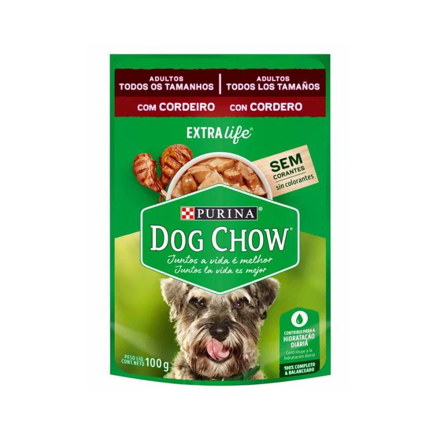 Dog chow pouch cordero 1 un.