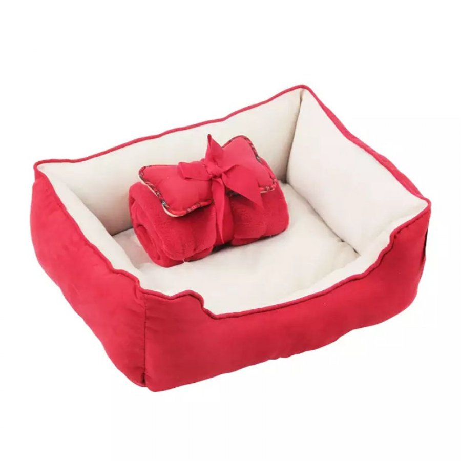 Cama para perro Pawise 3en1 cama/manta/cojin roja, , large image number null
