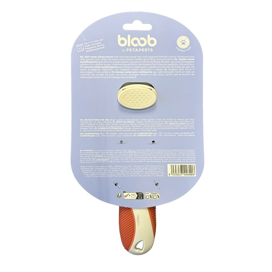 Bloob cepillo slicker autolimpiante para gatos, , large image number null