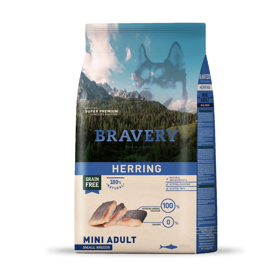 Bravery herring mini adult small breeds alimento para perro, , large image number null