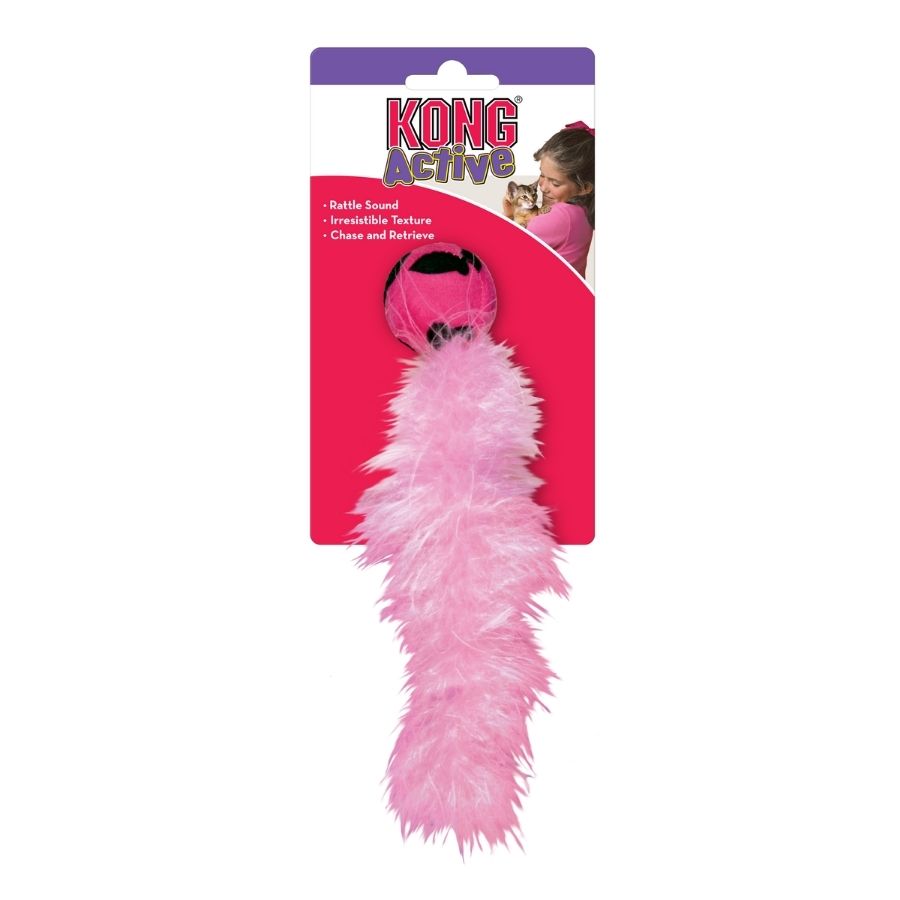 Juguete de plumas rosa para gatos, , large image number null