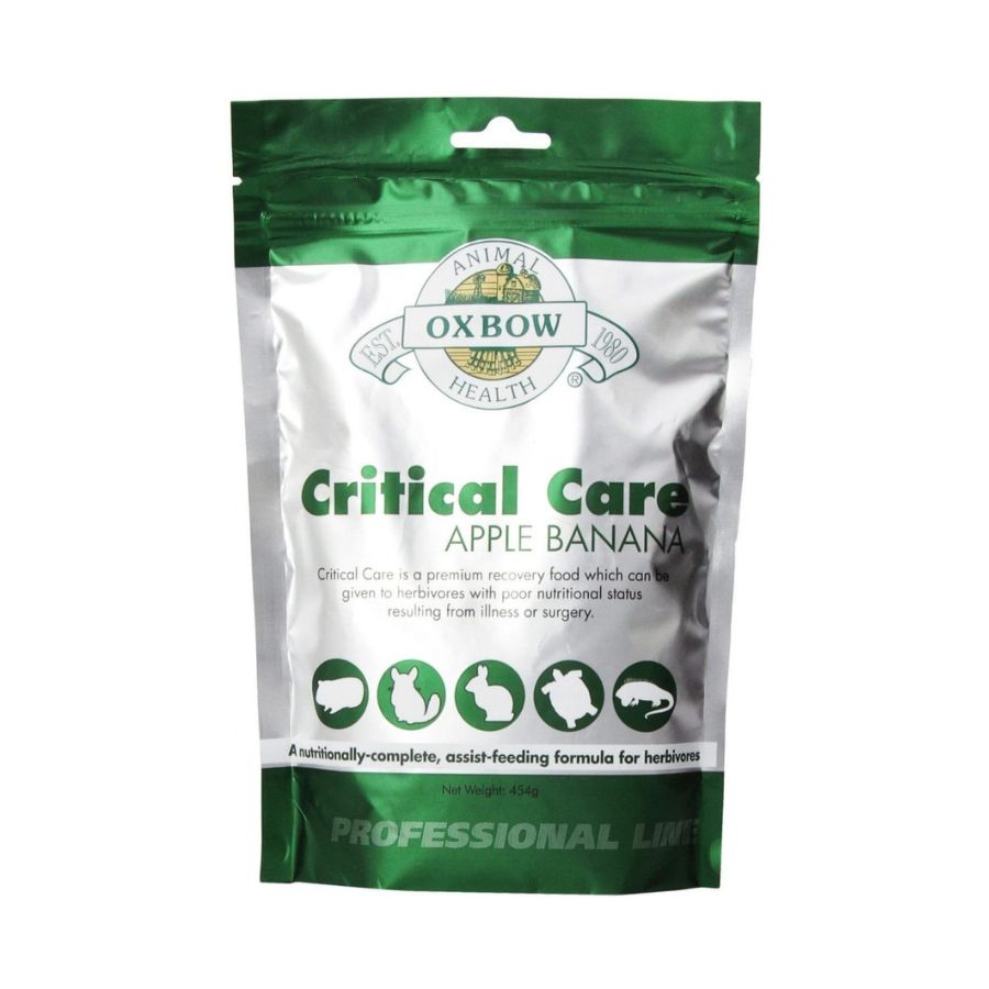 Oxbow alimento herbivore critical care de manzana y plátano 141 GR