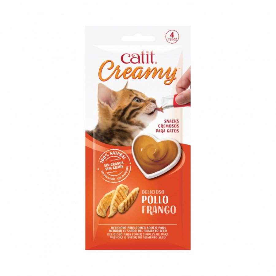 Catit Creamy Pollo snack para gatos